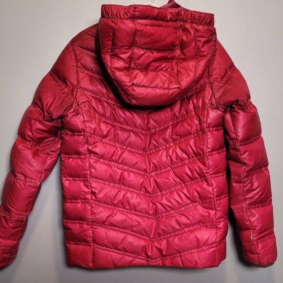 Girls' Hooded Puffer Jacket - Size 7/8 Pink Ombre - Picture 3 of 6